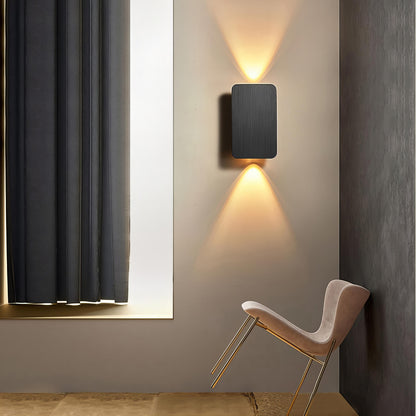 Contemporary Square Stainless Steel Wall Light