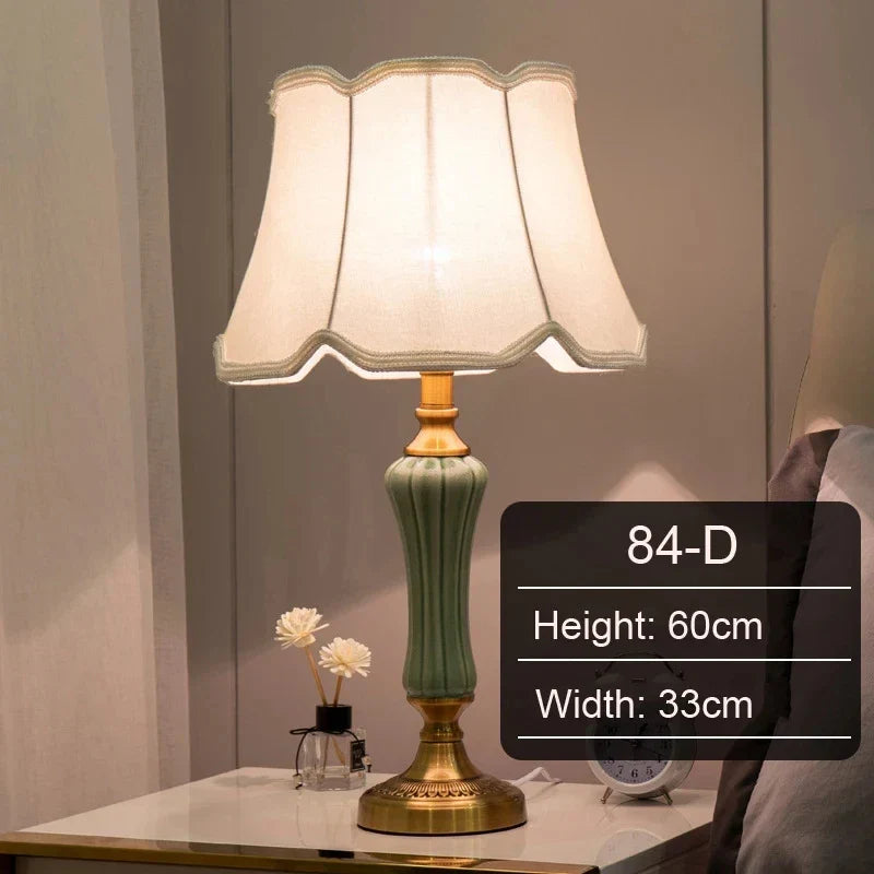 Simple Ceramic Bedside Table Lamp