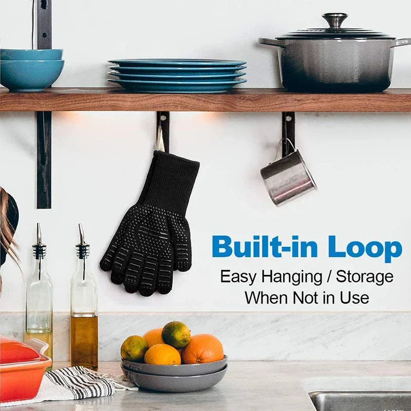 Heat Resistant BBQ Grill Gloves Silicone Non Slip