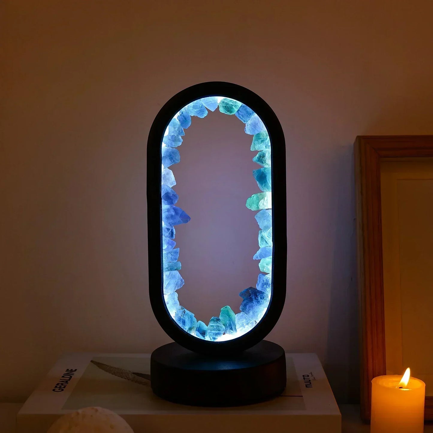 Purple Gemstone Table Lamp