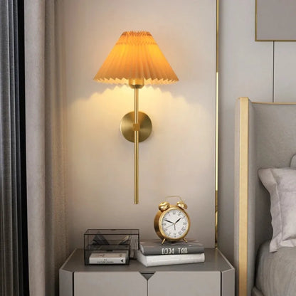 Classic LED Wall Light with Fabric Shade