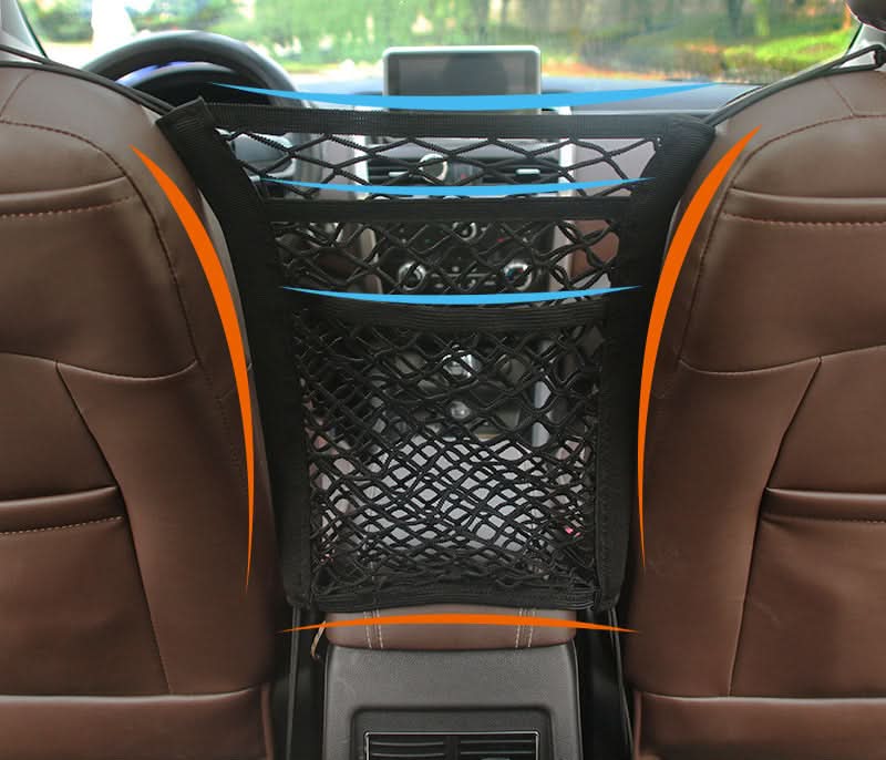Car Safety Net with Pet Storage Compartment