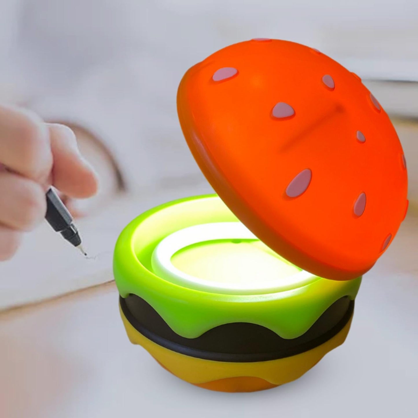 Portable LED Compact Burger Desk Lamp