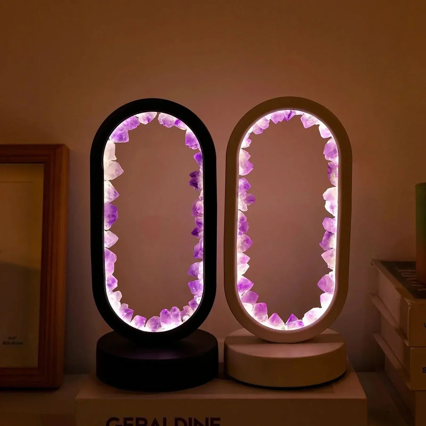 Calming Purple Gemstone Table Lamp