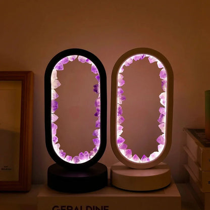 Calming Purple Gemstone Table Lamp