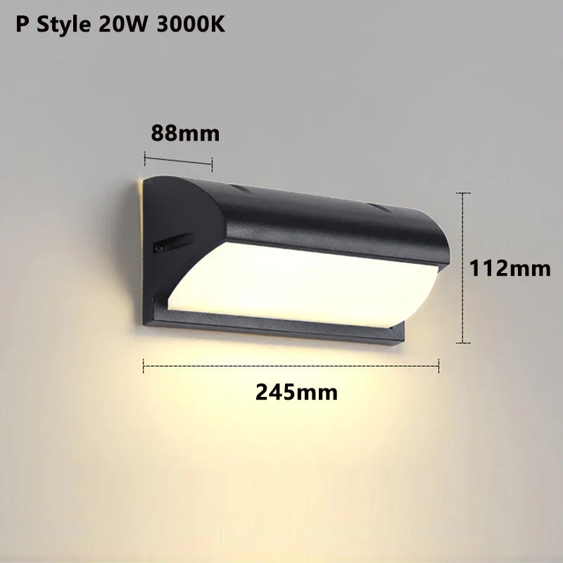Bright Outdoor Motion Sensor Wall Lamp