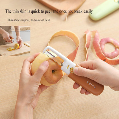 Compact 3-in-1 Pocket Peeler Knife