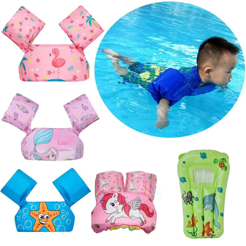 Kids Swim Vest with Arm Floats Adjustable Design - Cofik