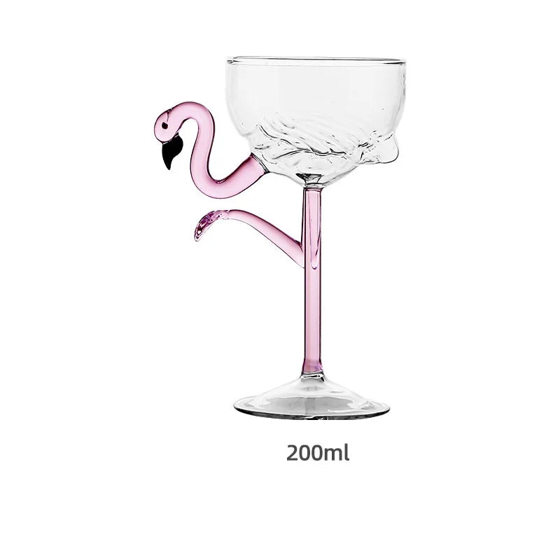 Colorful Flamingo Clear Drinking Party Glasses