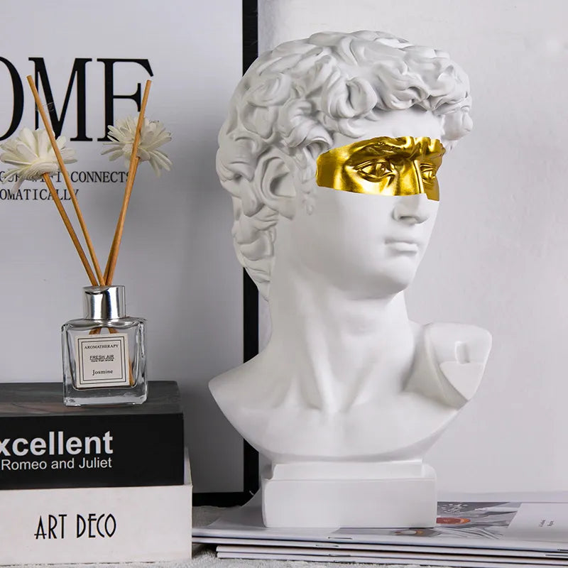 Modern Abstract Resin Bust Sculpture Decor