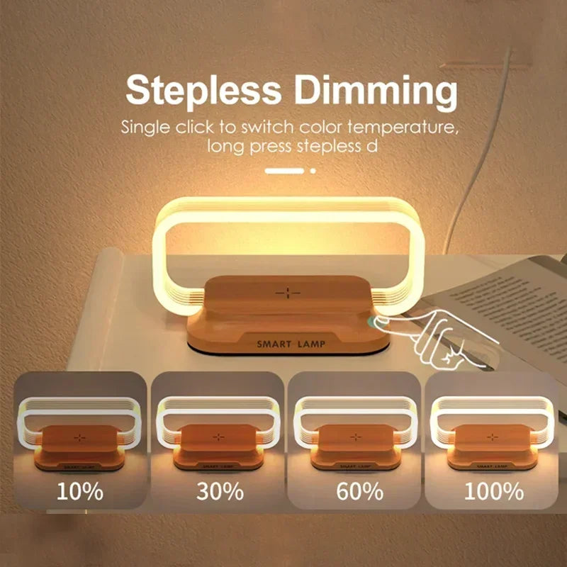 Smart LED Desk Lamp with Wireless Charging