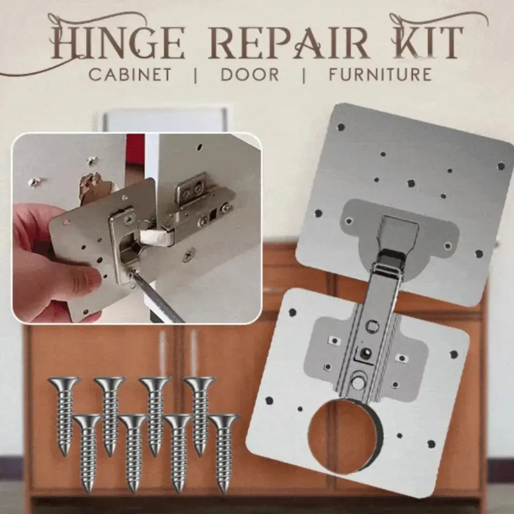 Easy Fit Hinge Repair Plates Kit with Screws - Cofik