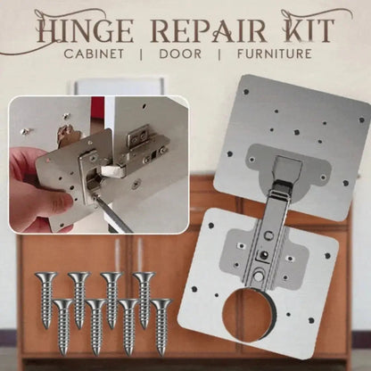 Easy Fit Hinge Repair Plates Kit with Screws - Cofik