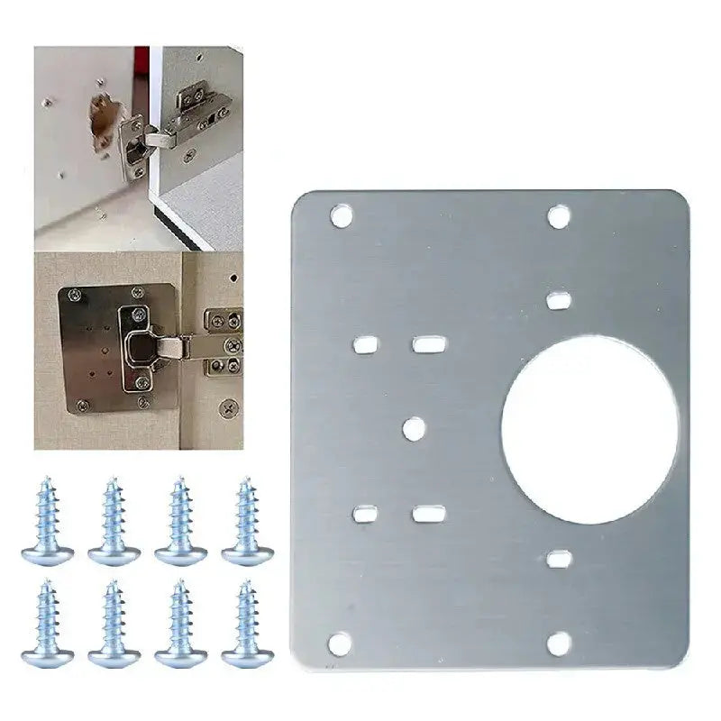 Easy Fit Hinge Repair Plates Kit with Screws