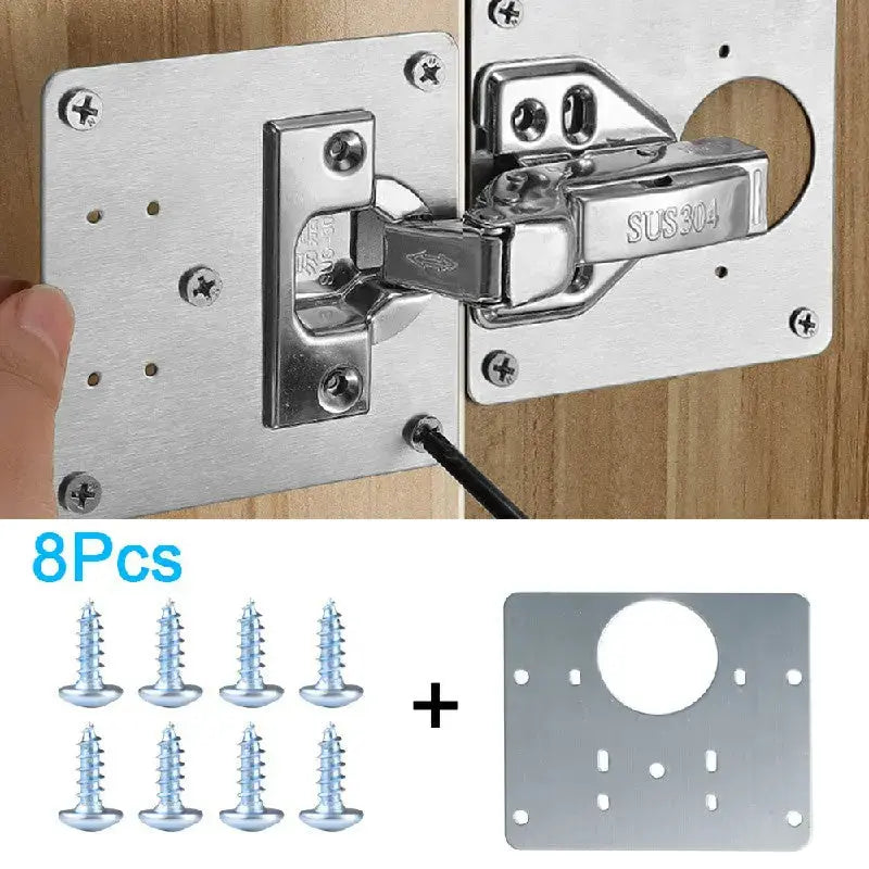 Easy Fit Hinge Repair Plates Kit with Screws