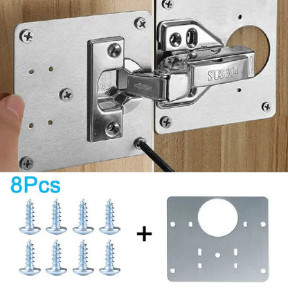 Easy Fit Hinge Repair Plates Kit with Screws