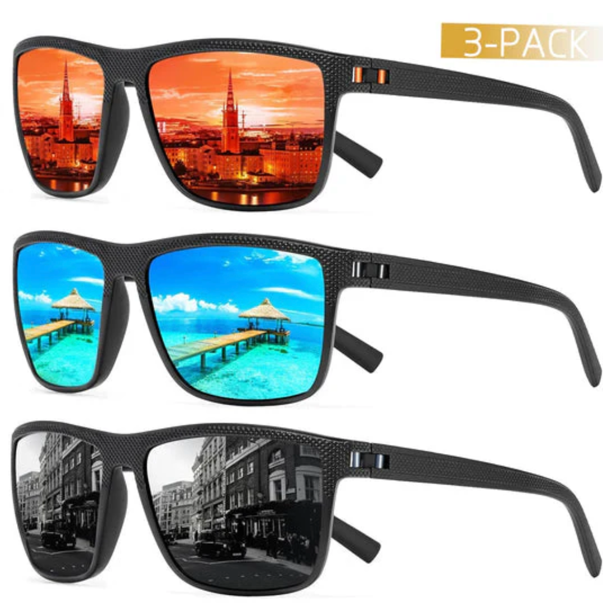 Polarized Sunglasses Set - UV400 Protection & Comfortable Frames - Cofik