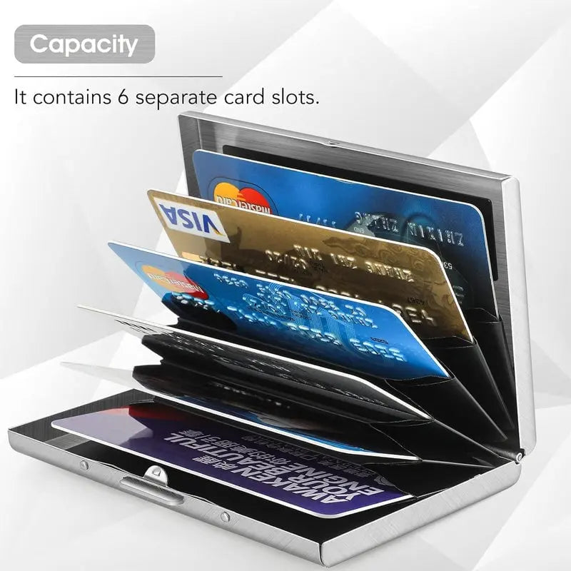 Thin Metal Card Wallet with RFID Protection
