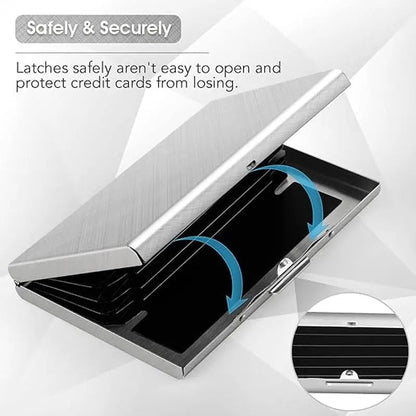 Thin Metal Card Wallet with RFID Protection