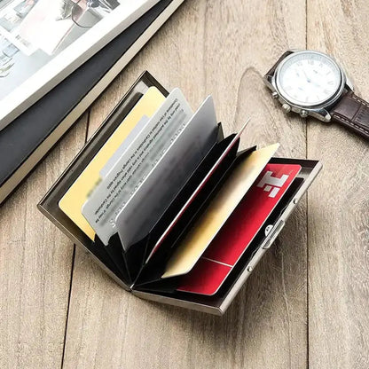 Thin Metal Card Wallet with RFID Protection
