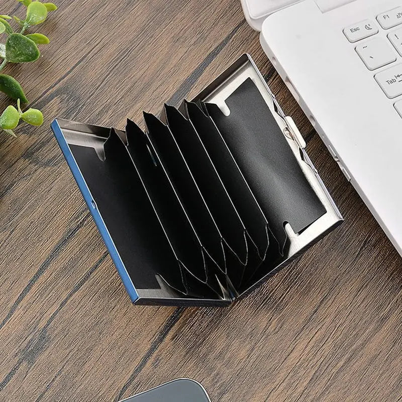 Thin Metal Card Wallet with RFID Protection
