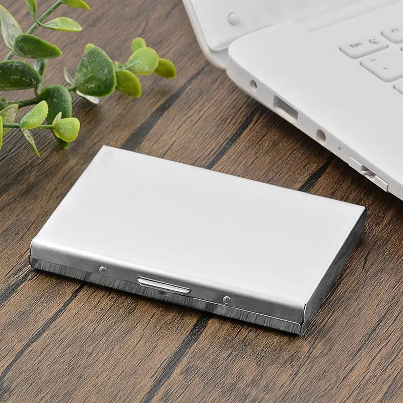Thin Metal Card Wallet with RFID Protection