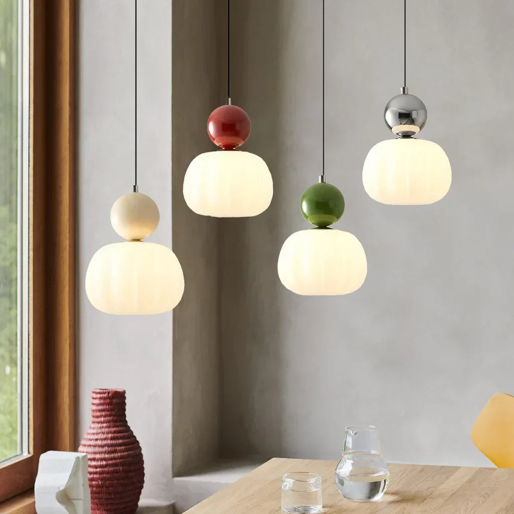 Stylish Cream Metal Pendant Light Fixture