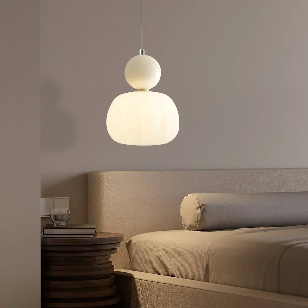 Stylish Cream Metal Pendant Light Fixture