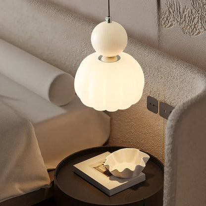 Stylish Cream Metal Pendant Light Fixture