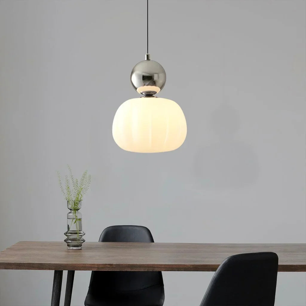 Stylish Cream Metal Pendant Light Fixture