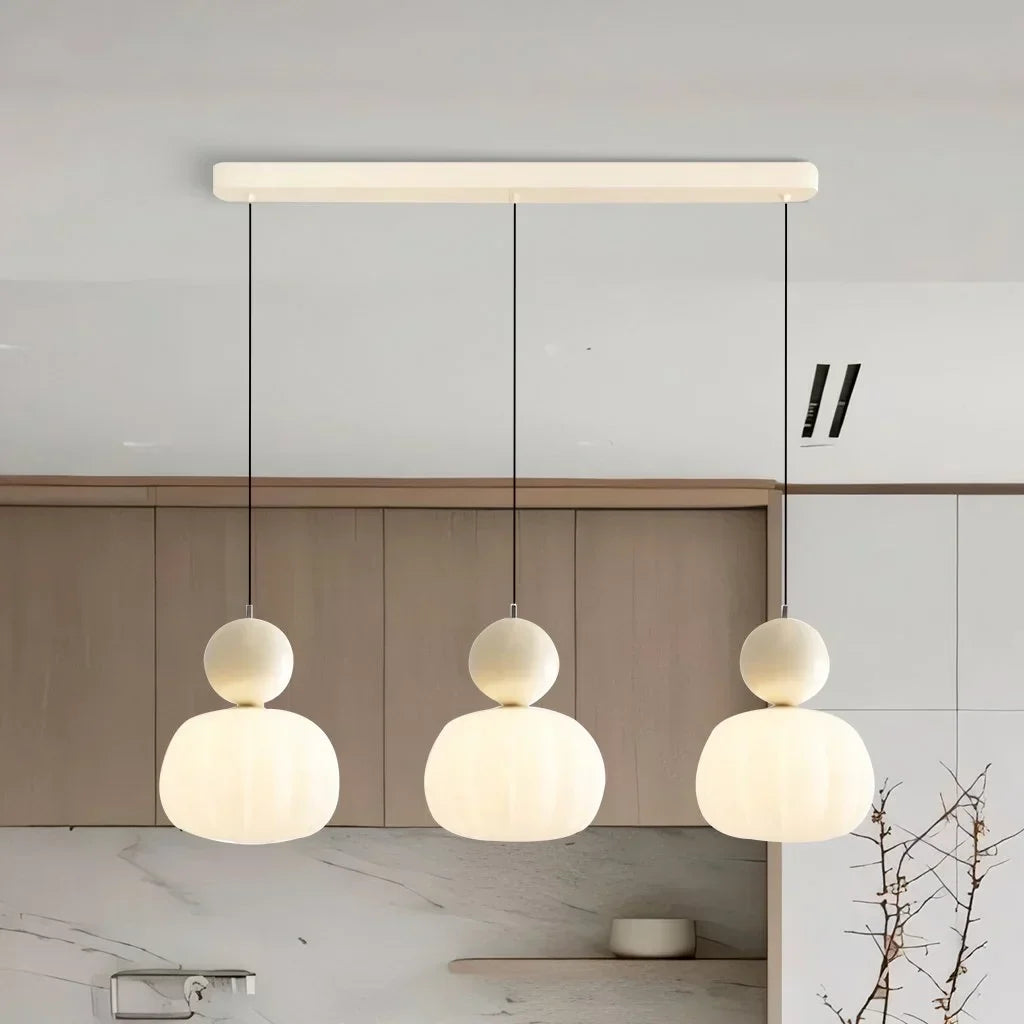 Stylish Cream Metal Pendant Light Fixture