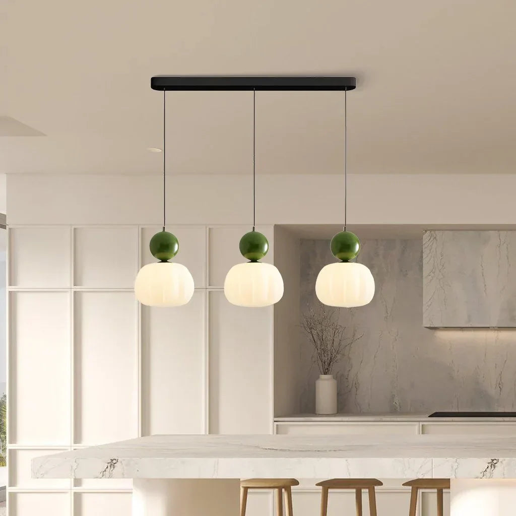 Stylish Cream Metal Pendant Light Fixture