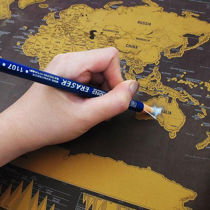 Large Interactive World Map Poster