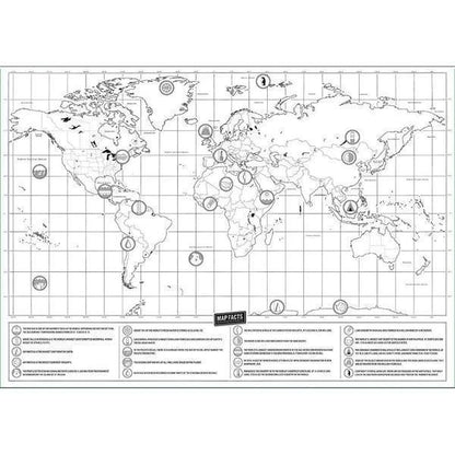Large Interactive World Map Poster