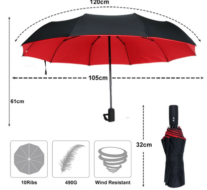Waterproof Storm Umbrella with Auto Close