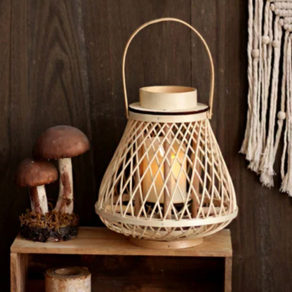 Natural Woven Outdoor Lanterns