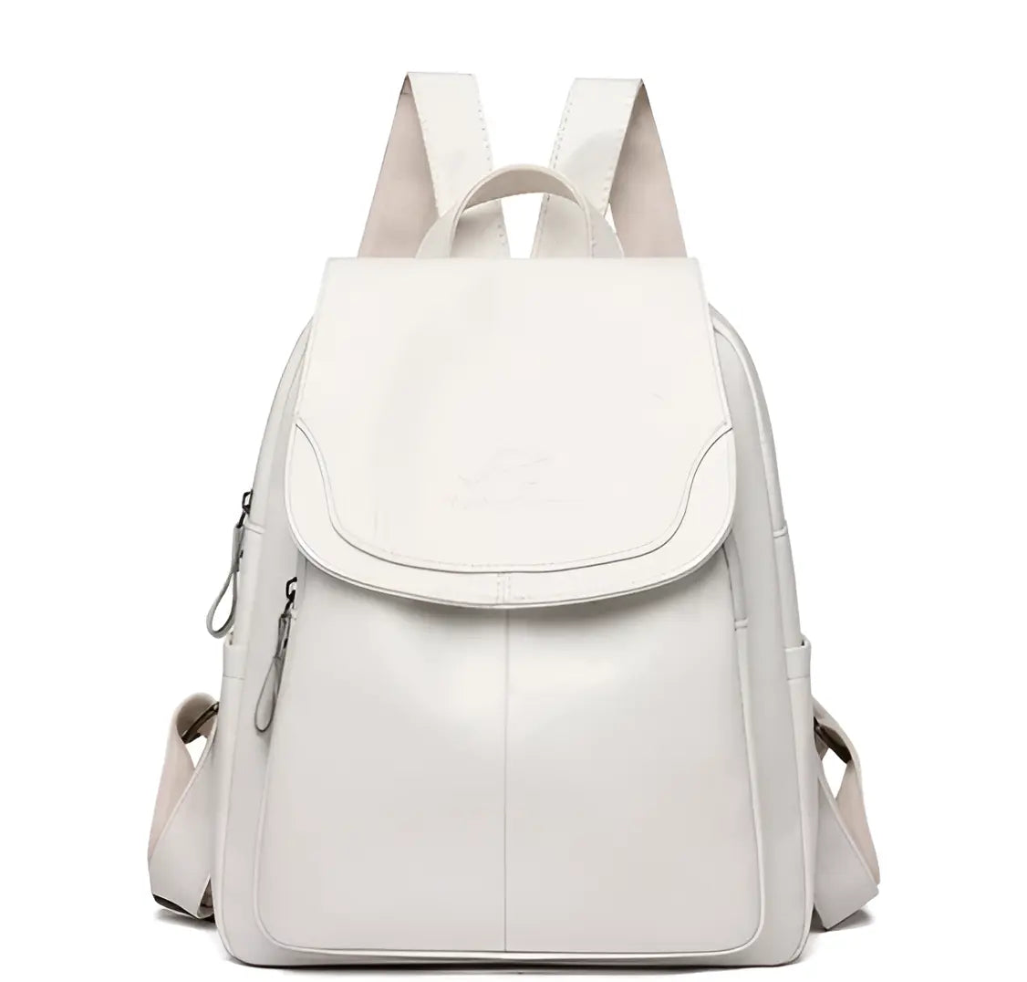 Classic Brown Leather Ladies Backpack - Cofik