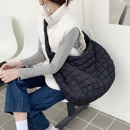 Large Crossbody Quilted Tote Bag