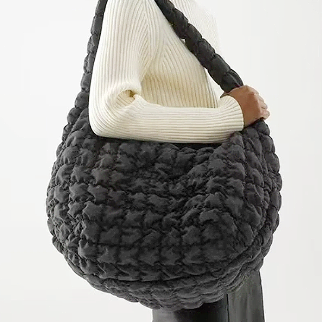 Large Crossbody Quilted Tote Bag