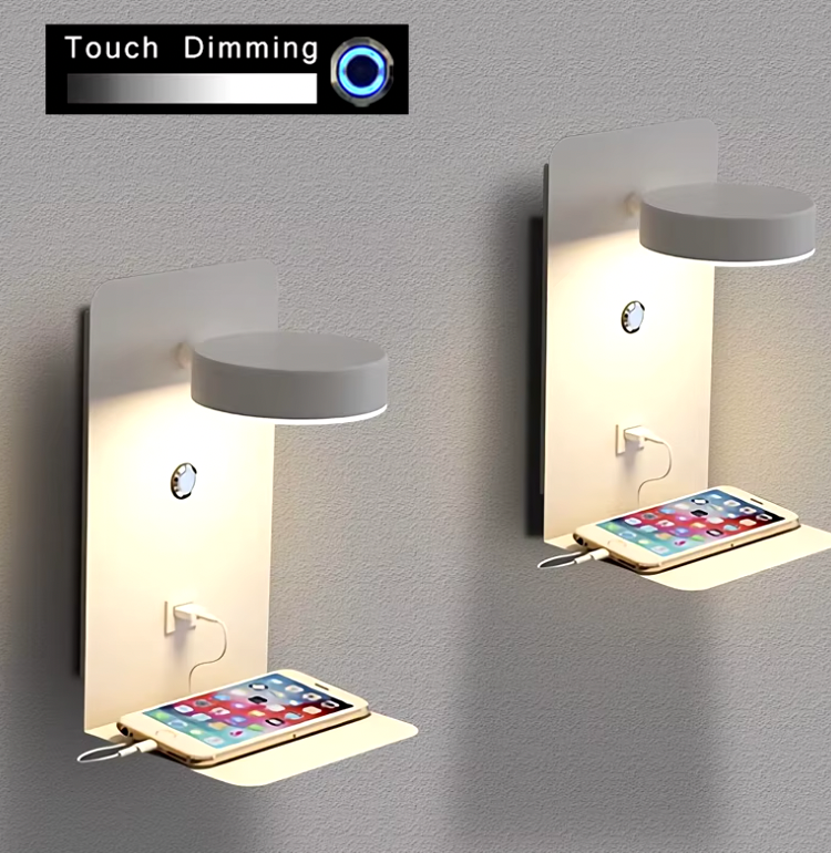 Modern USB Charging Wall Light