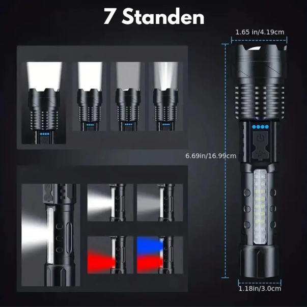 Bright Tactical LED Torch - 5000 Lumens