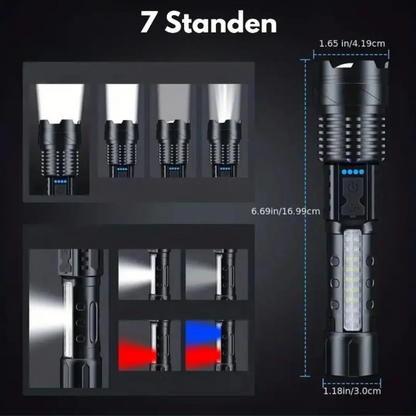 Bright Tactical LED Torch - 5000 Lumens