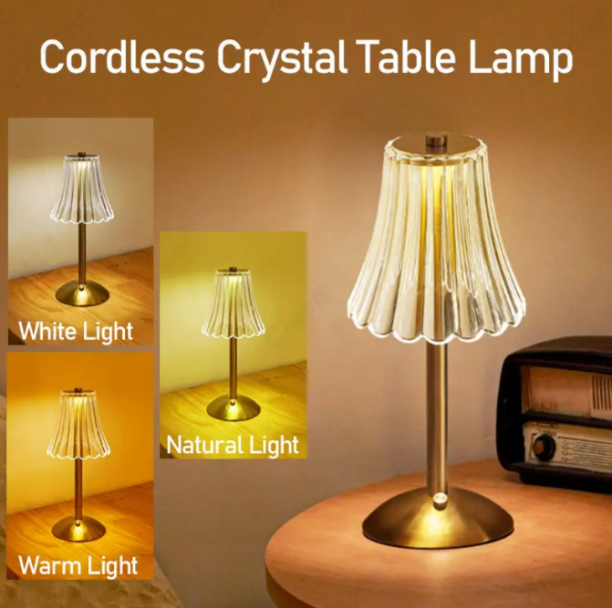Bright Glass Desk Lamp with Adjustable Lighting