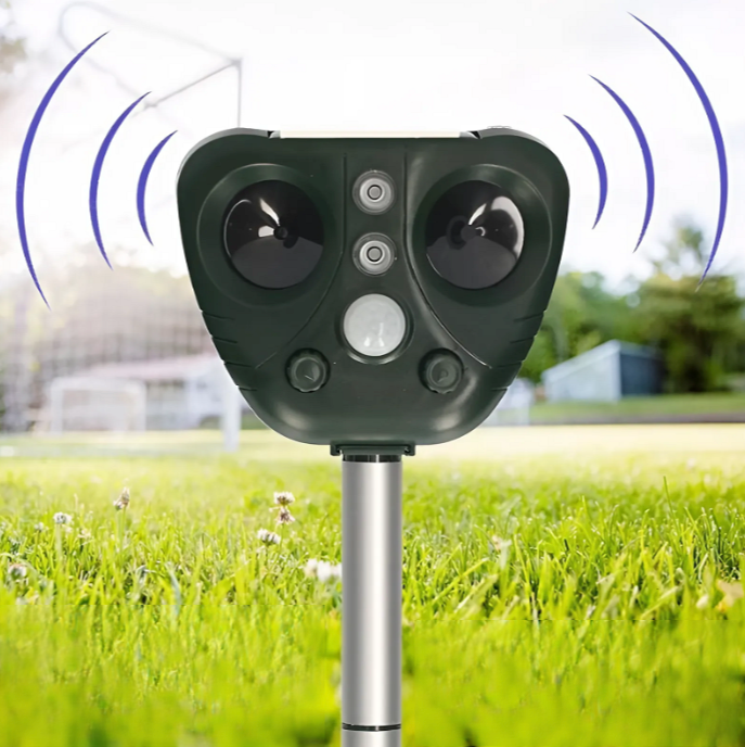 Outdoor Solar Bird Repeller, Ultrasonic Deterrent