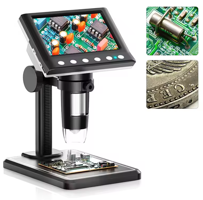 Portable HDMI Microscope with 4.3 Display (1000x Zoom)