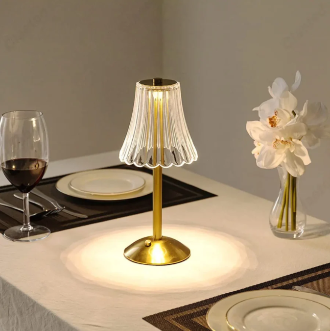 Bright Glass Desk Lamp with Adjustable Lighting