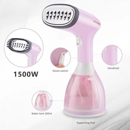 Compact Garment Steamer 280W Quick Heat 1.5L Tank