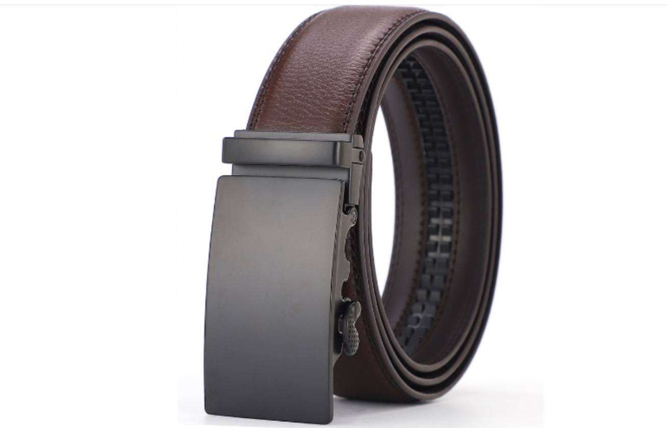 Men's Genuine Leather Belt - Auto Buckle, High Quality