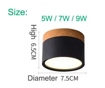 Rustic Wooden Round Ceiling Lamp