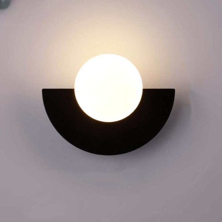 Elegant Half Moon Metal Wall Light
